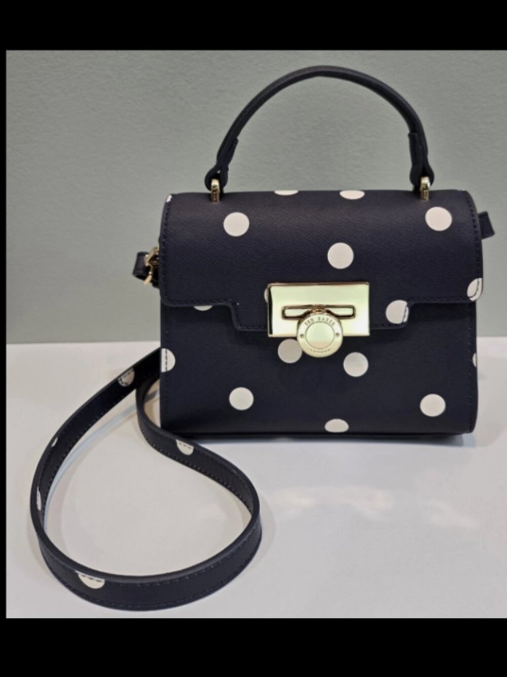 Ted Baker - Polka Dot Mini Top-Handle Purse / with Detachable Strap